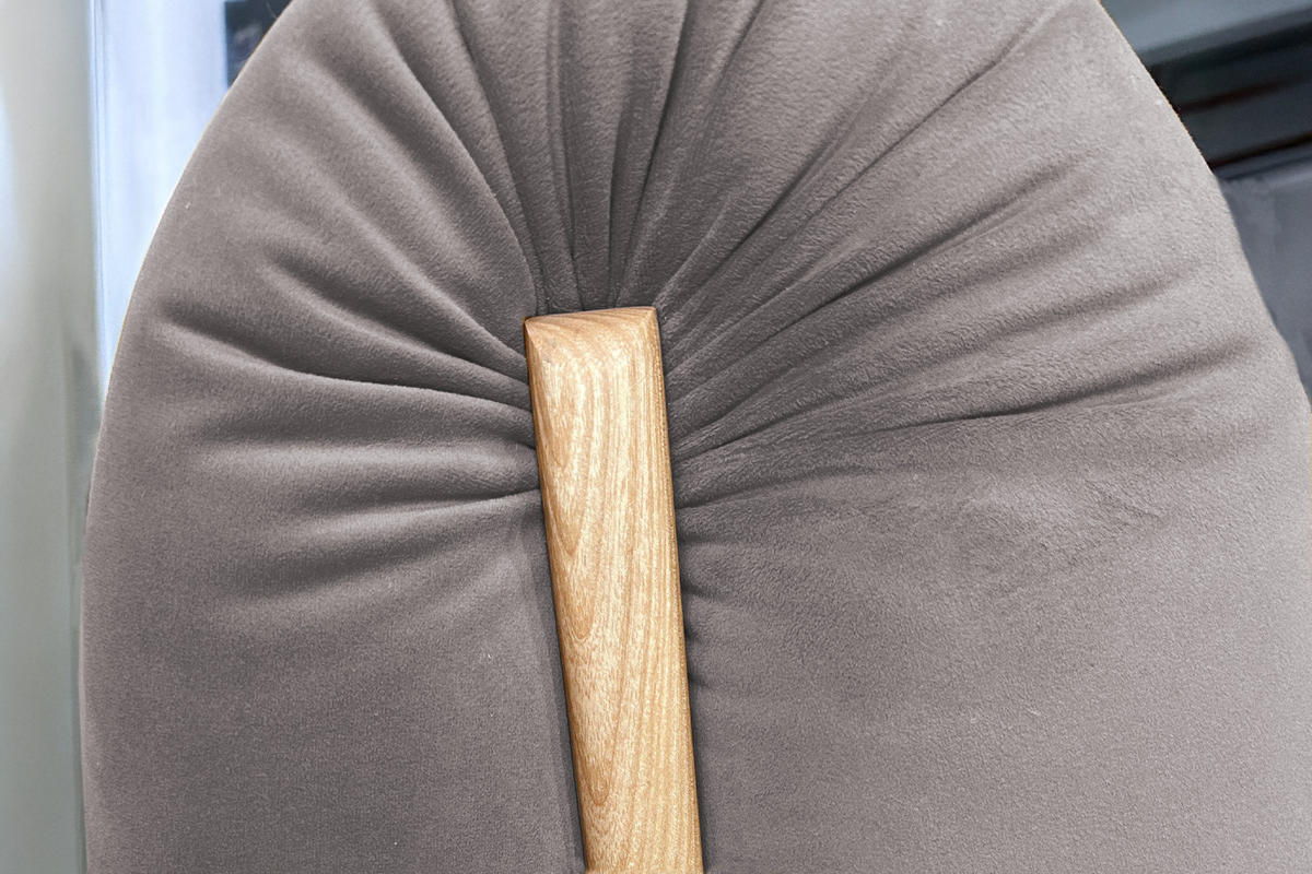 MODULSOFA LAYLA Taupe Velvet - Taupe/Schwarz, Buchenholz/Textil (274/74/99cm) - KAWOLA