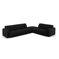 ECKSOFA rechts Molino aus Boucle schwarz 6 Sitzplätze - Schwarz, Textil (250/315cm) - Micadoni