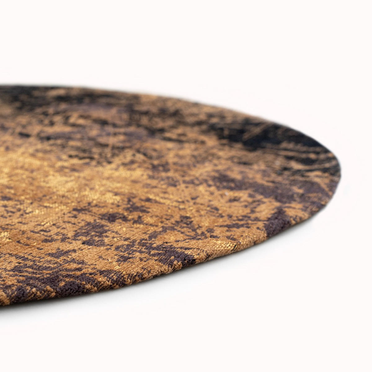 TEPPICH Deep Mine Mad Men Cracks 240/240 cm - Orange, Kunststoff/Textil (240/240cm) - Louis De Poortere