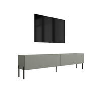 TV-SCHRANK : Aloe, 170 x 52 x 32 cm, schwarze Beine - Schwarz/Grün, Holzwerkstoff/Metall (170/52/32cm) - 3XE LIVING