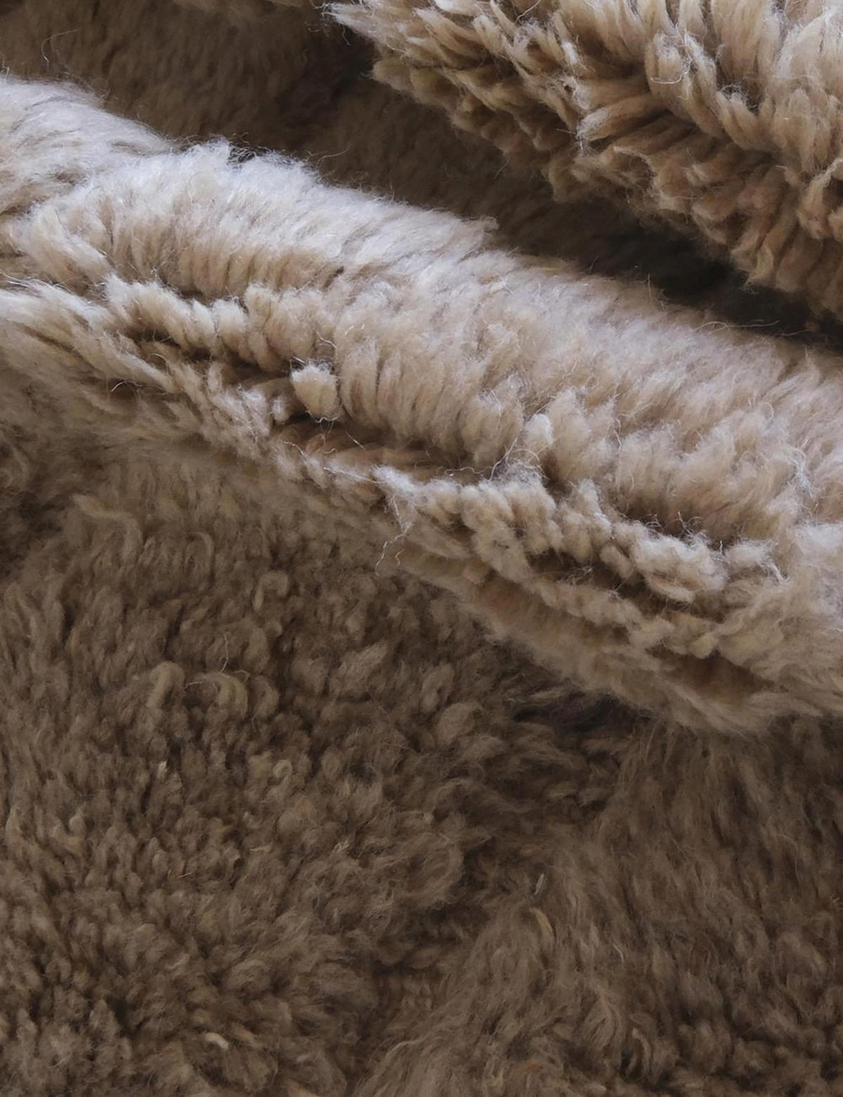 BERBERTEPPICH zweifarbig aus reiner Wolle 200x 300 cm - Braun, Naturmaterialien (200/300cm) - AFK Living