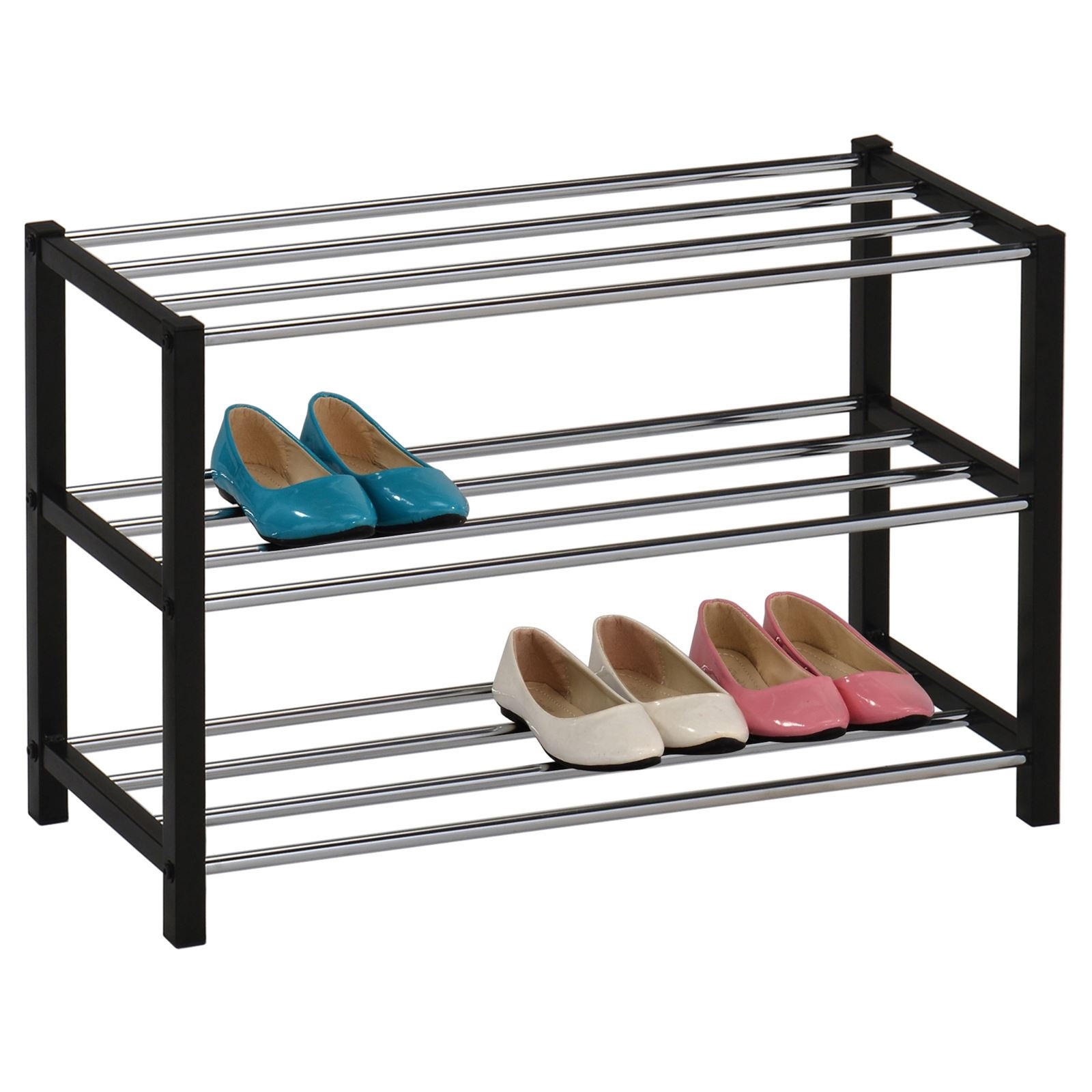 Idimex Schuhregal Schwarz 80x45x29 cm