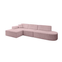 ECKSOFA Ottomane Links IREA-L2-v3 - 328x171x79 cm Rosa - Rosa, Holzwerkstoff/Textil (328/171cm) - ALTDECOR
