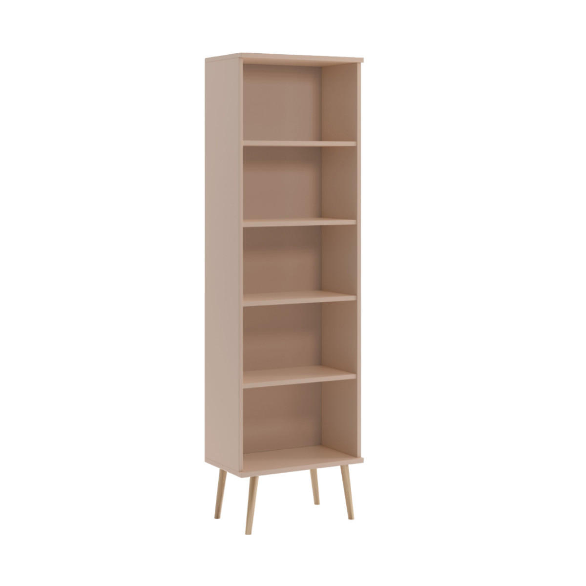 BÜCHERREGAL NATURA, 180 cm, Beige Macchiato, 4 verstellbare Fachböden - Beige, Holz/Holzwerkstoff (46/180/32cm) - Excellent Home