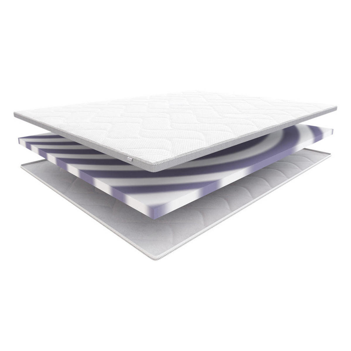 TOPPER Bass im Cashmere-Bezug - Weiß, Textil (80/200cm) - Hilding