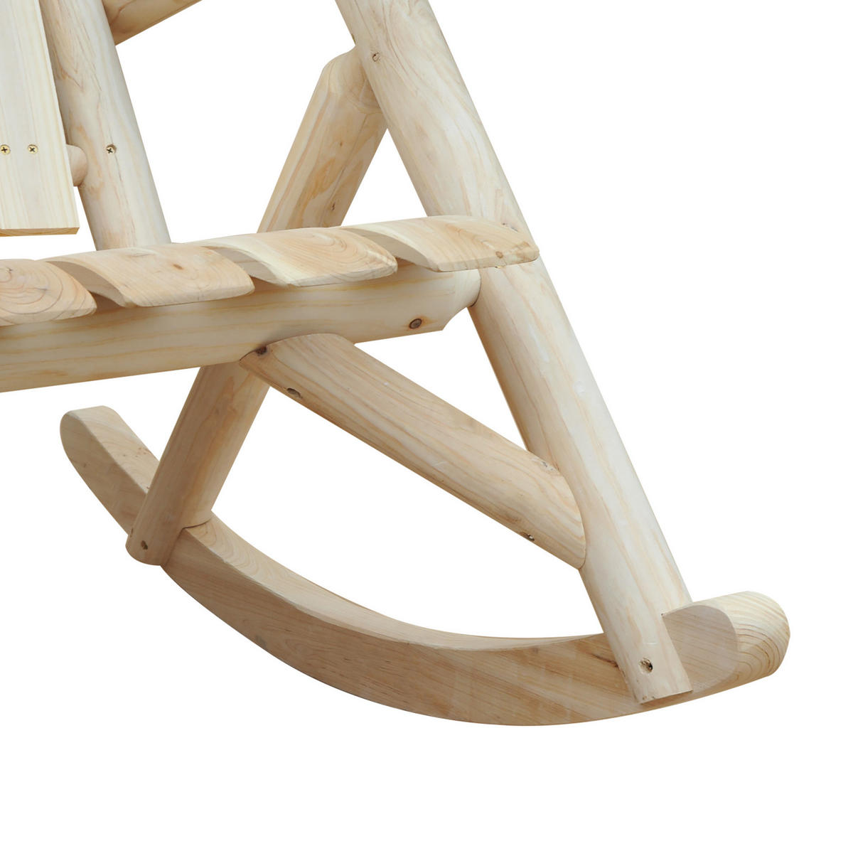 HOUPACÍ křeslo 96/66/98 cm přírodní z jedlového dřeva s ergonomickým sedákem - přírodní, kompozitní dřevo (66/98/96cm) - OKWISH