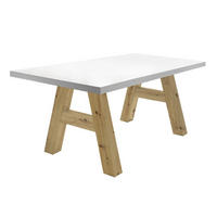 ESSZIMMERTISCH Elia 2 140 x 90 x 75 Esstisch Asteiche/Weiß Matt Lack - Weiß, Holz (140/90/75cm) - 58aufmkessel