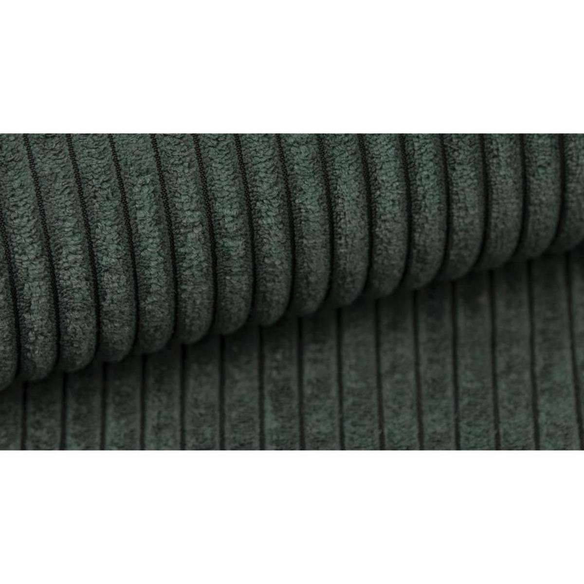 WOHNLANDSCHAFT Parys U mit Schlaffunktion grün - Schwarz/Grün, Kunststoff/Textil (390/70/185cm) - Beautysofa