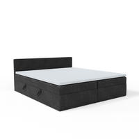 BOXBETT Verdig mit Bettkasten 160x200 Schwarz - Schwarz, Holz (160/200cm) - Fedve
