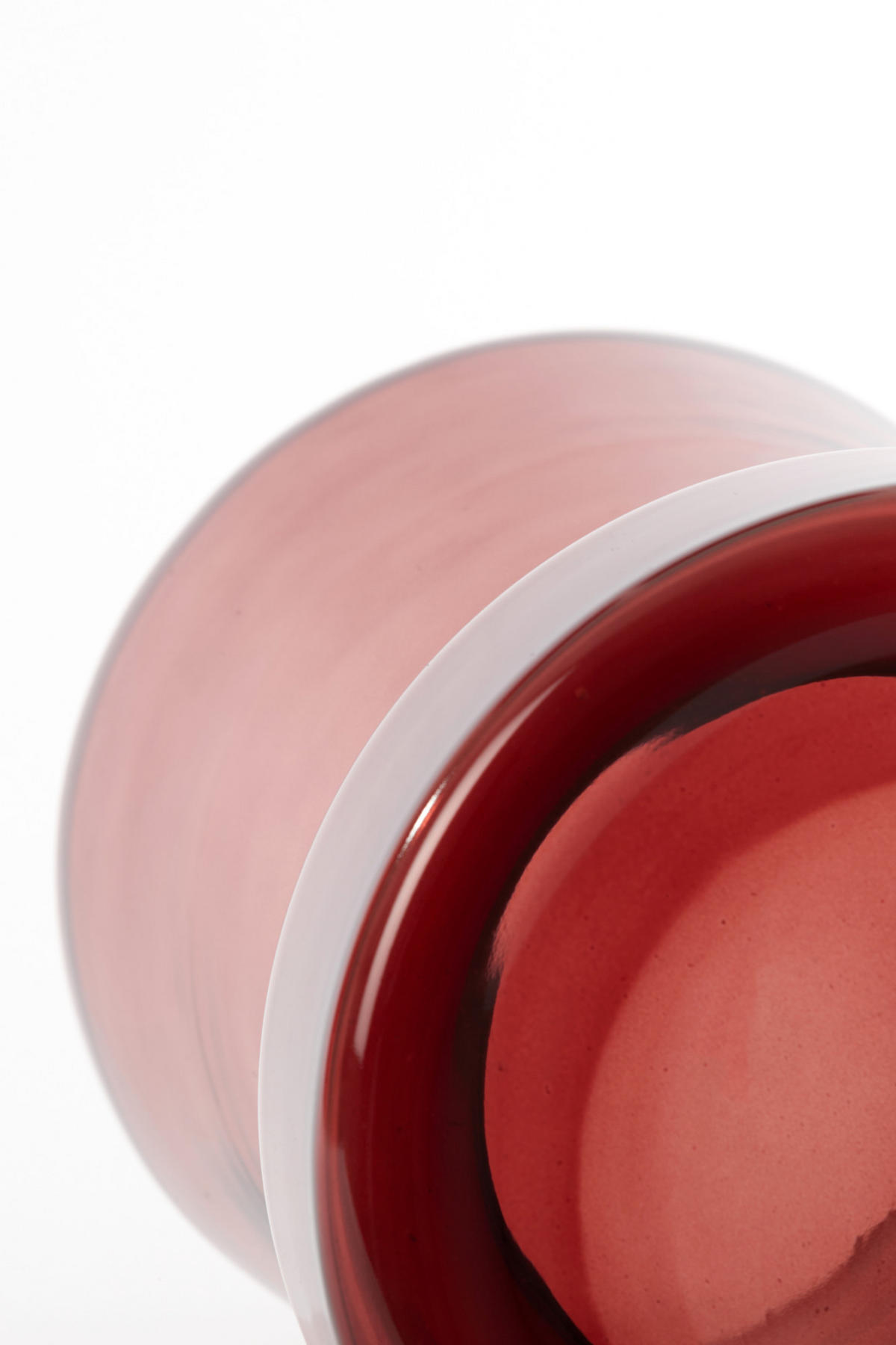 BEISTELLTISCH Dakwa Rot Ø30/50 cm - Rot, Glas (30/30/50cm) - Light & Living