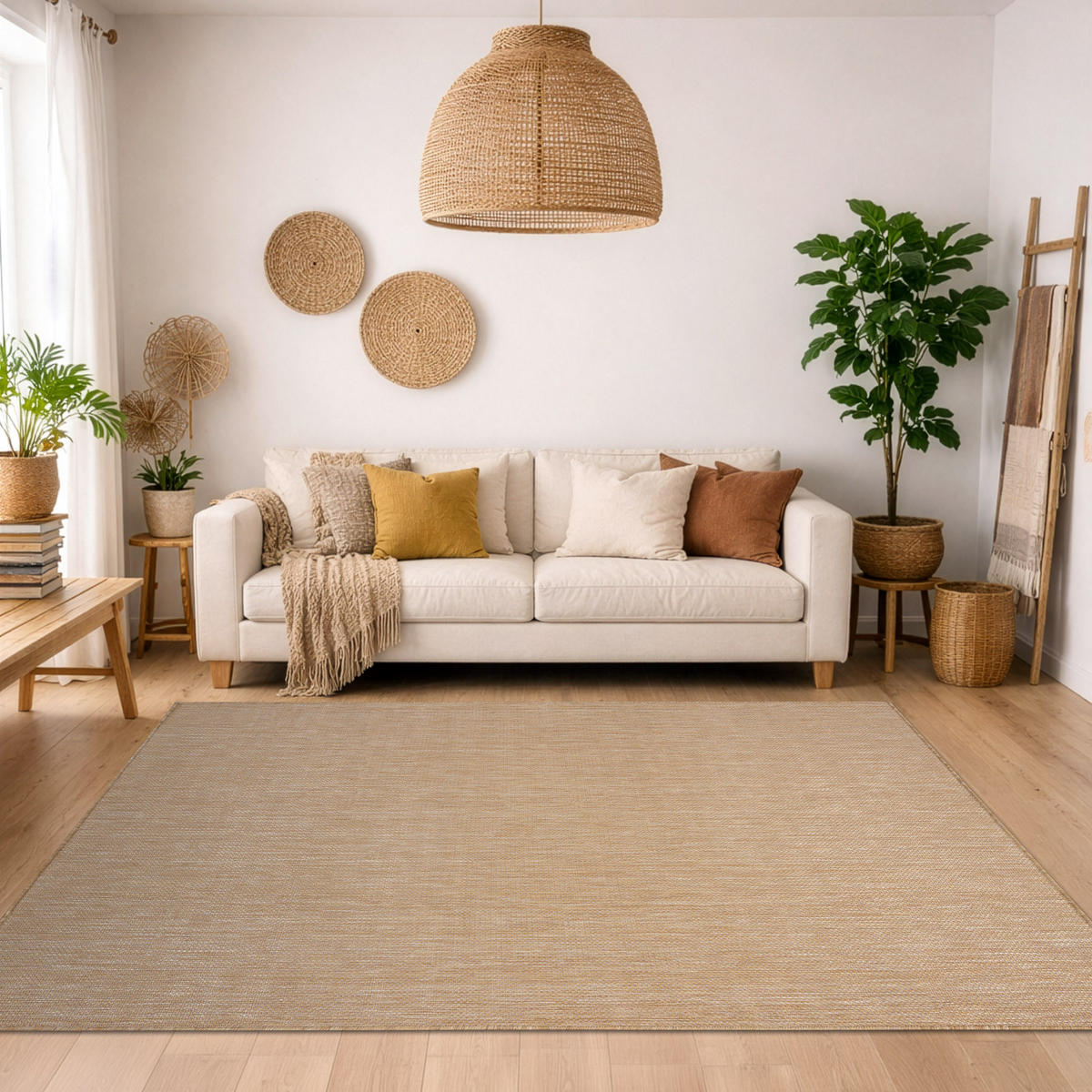 KOBEREC SISAL SION A5165A Melange ploché tkanie prírodný 140/190 cm - béžová, textil (140/190cm) - rugsX