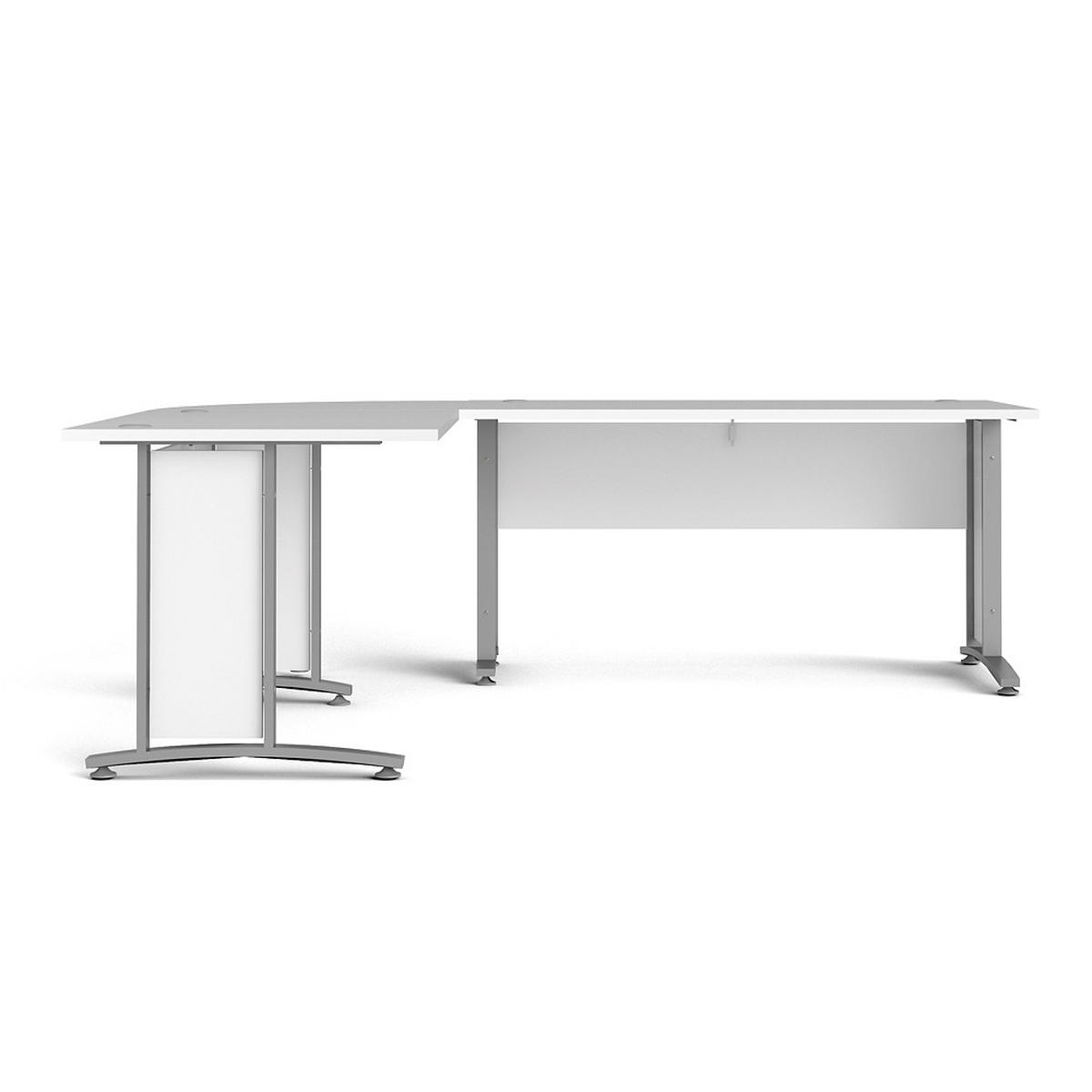 ECKSCHREIBTISCH Weiß - Weiß, Holzwerkstoff (230/200/75cm) - ebuy24