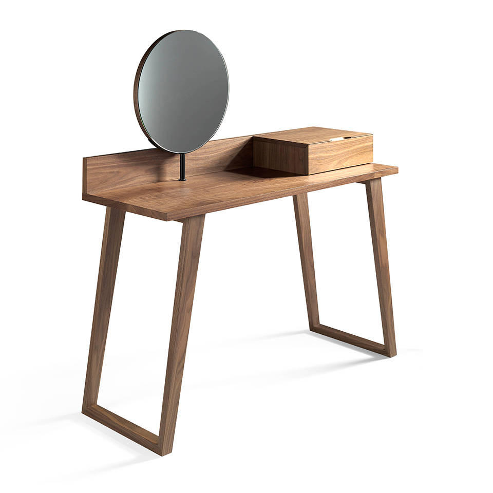 SCHMINKTISCH Rechteckig Walnuss 120/45/126 cm - Nussbaumfarben, Holz (120/126/45cm) - ANGEL CERDA
