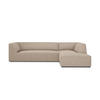 ECKSOFA rechts Ruby aus strukturiertem Stoff dunkelbeige 4 Sitzplätze - Taupe, Textil (180/273cm) - Micadoni