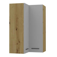 ECKHÄNGESCHRANK Bonn W14/60 Eiche Artisan / dust grey matt 60 / 60 / 96cm - Eiche Artisan/Grau, Holz/Holzwerkstoff (60/96/60cm) - Feldmann-Wohnen