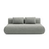 BETTSOFA ATOMO Grau Chenille-Stoff mit Schlaffunktion - Grau, Holz (217/82/134cm) - MASSENO