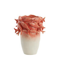 VASE Fisch Rot 29/28/36,5 cm - Rot, Keramik (36.5cm) - Light & Living