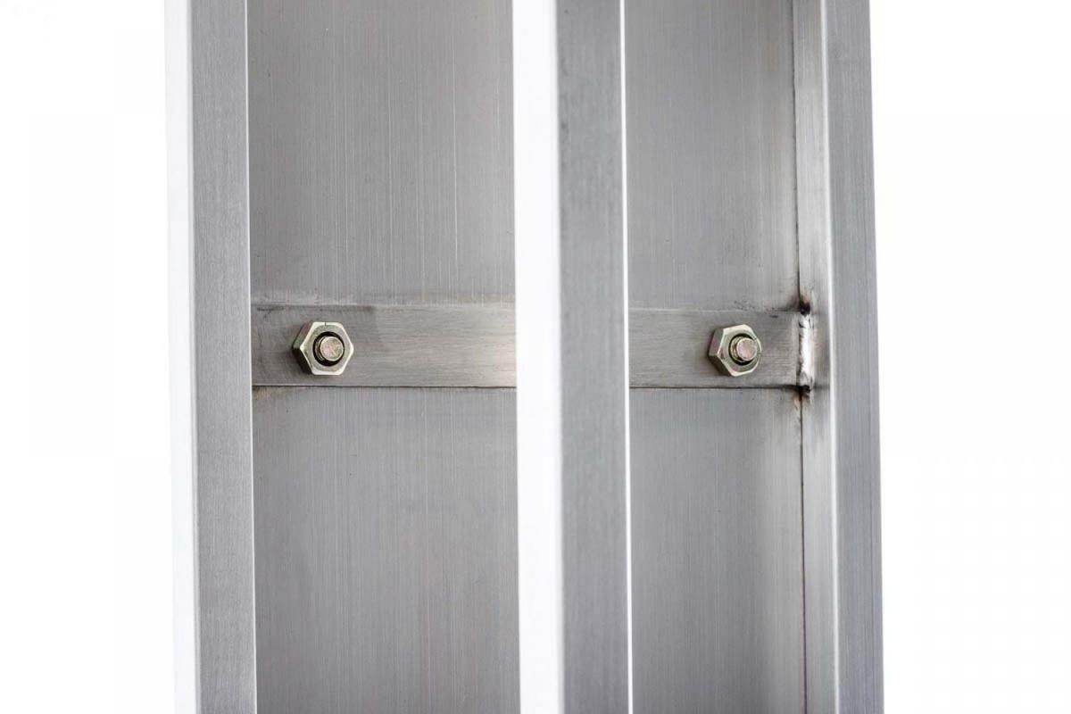 KAMINHOLZREGAL 25/25/80 cm Metall edelstahl - Edelstahlfarben, Metall (25/80/25cm) - CLP