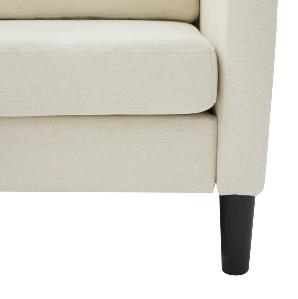 ECKSOFA 166/118/77 cm hellbeige aus Schaumstoff mit modularer Chaiselongue - Beige, Kunststoff (118/166cm) - OKWISH