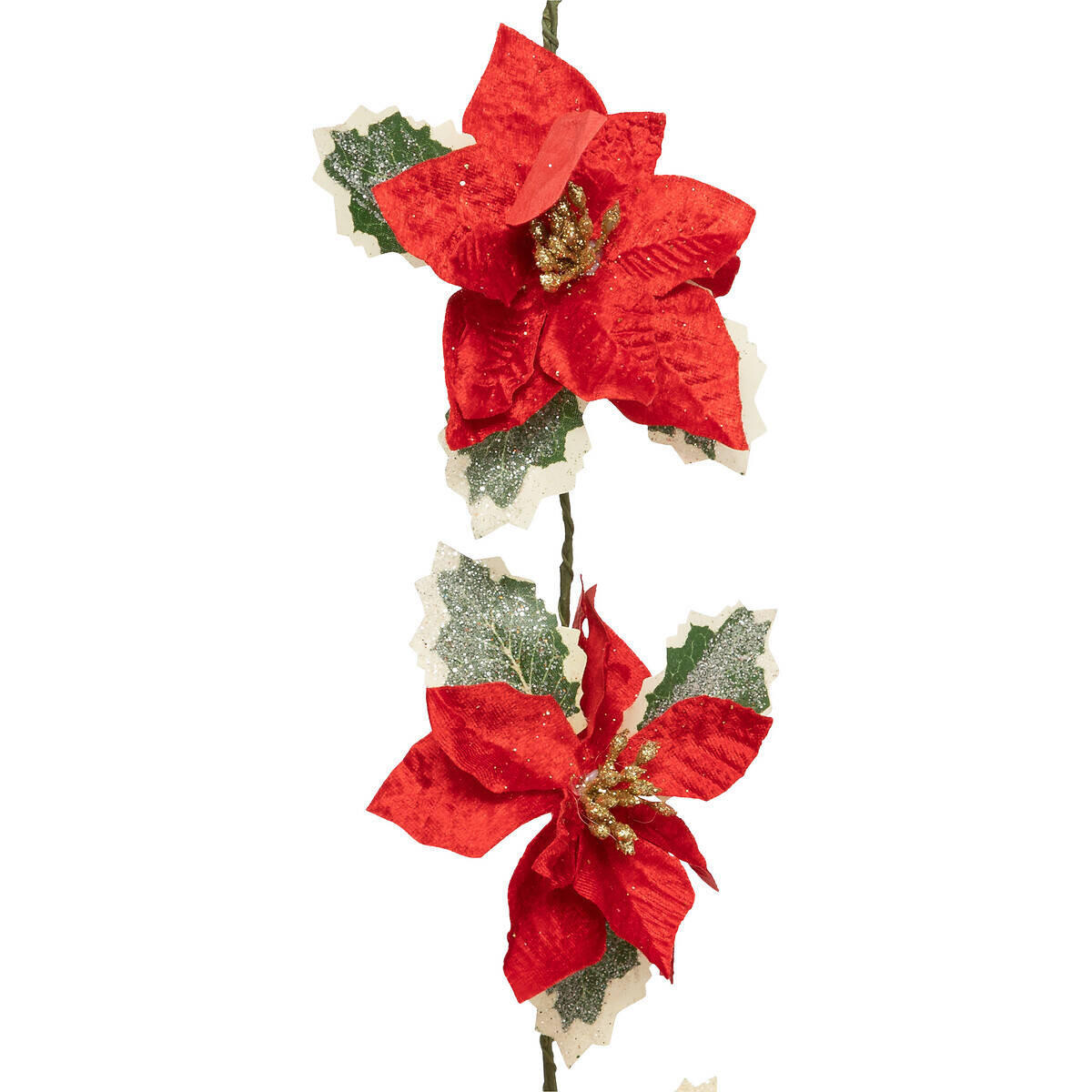 WEIHNACHTSGIRLANDE Rote Blumen 180 cm - Rot, Textil (180cm) - Atmosphera Createur d´interieur