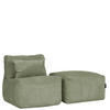 SITZSACK-SOFA 2-tlg. modular cord Noa - Salbeigrün, Textil (143/70/78cm) - icon