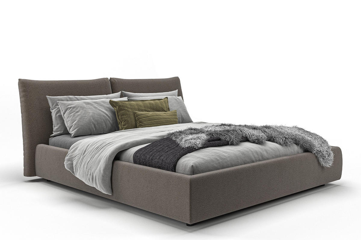 POLSTERBETT HENRY Taupe Cord - Taupe/Grau, Textil (140/200cm) - KAWOLA