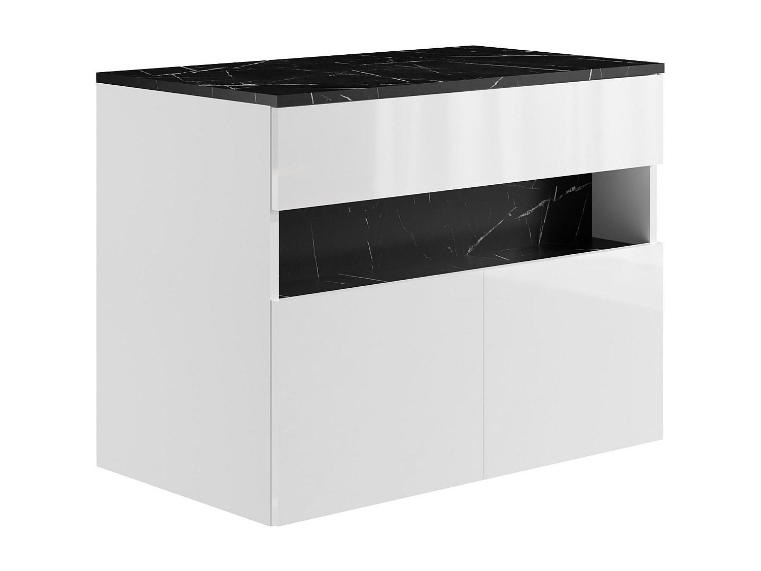 Vente-Unique Waschbeckenunterschrank Weiß 80x60x46 cm
