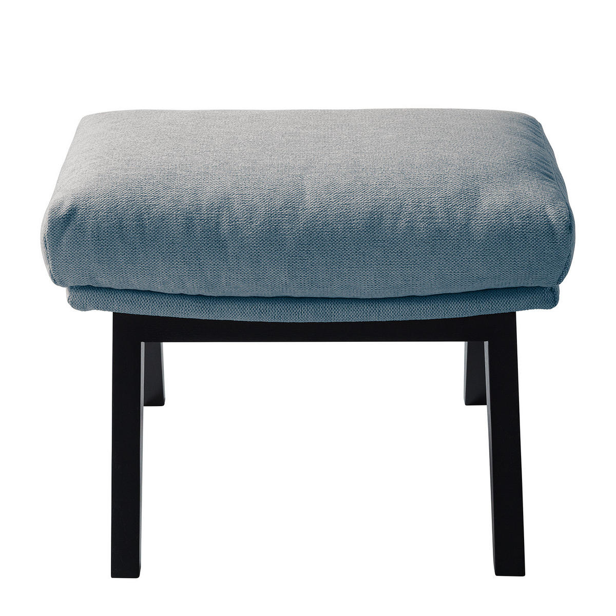 POLSTERHOCKER - Blau/Schwarz, Eichenholz/Holz (54/41/41cm) - home24