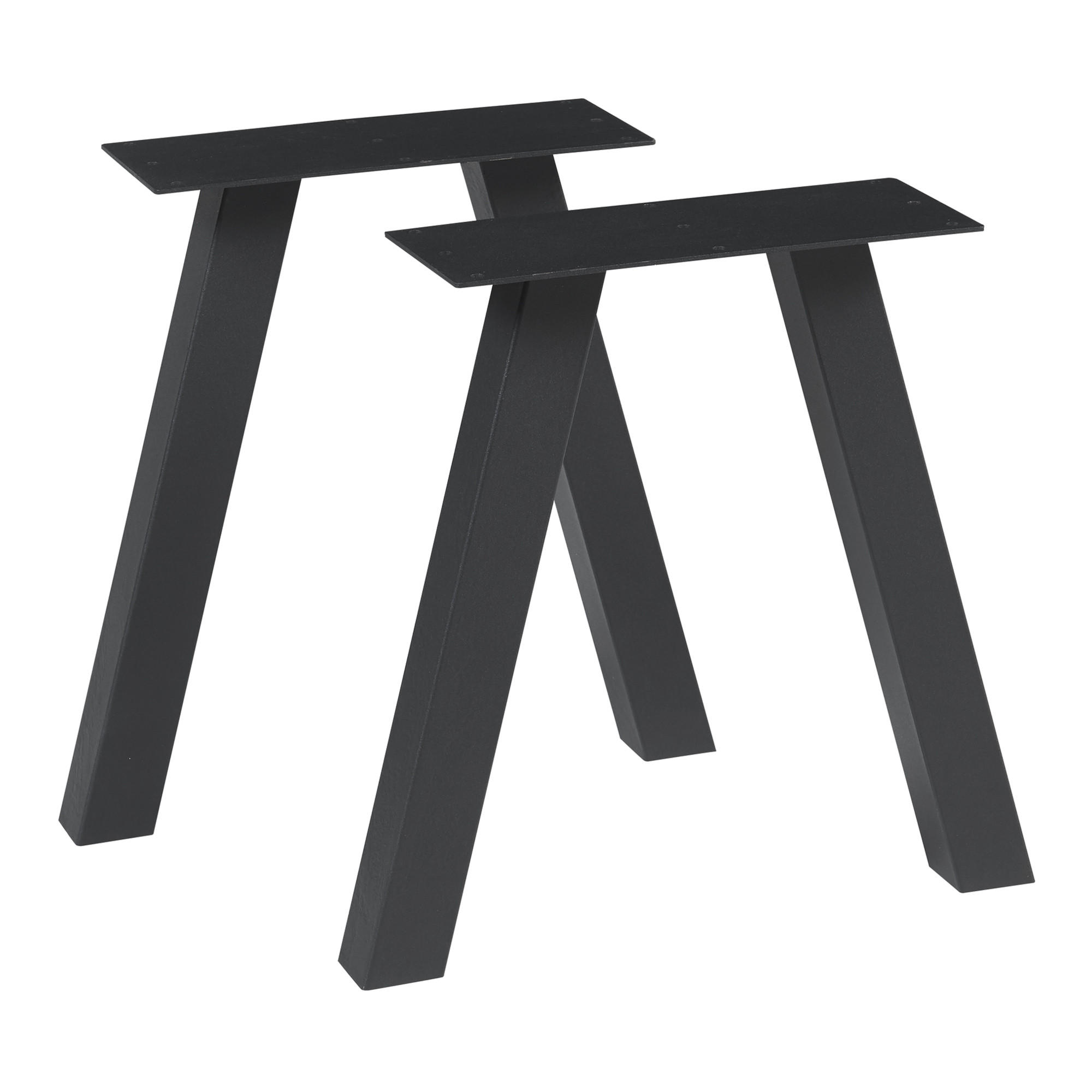 TISCHGESTELL-SET 2 TLG. Mariager - Schwarz, Metall (40/42/12cm) - [en.casa]