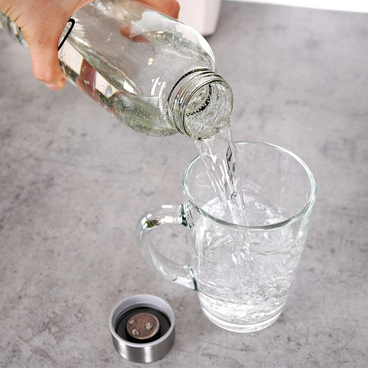 WASSERFLASCHE Glas Gravur 700 ml Transparent - Transparent, Glas (6.5/24/6.5cm) - Excellent Houseware