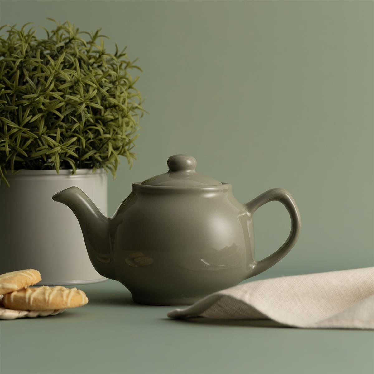 TEEKANNE, glänzend salbeigrün, für 2 Tassen - Salbeigrün, Keramik (0.36L) - Price & Kensington