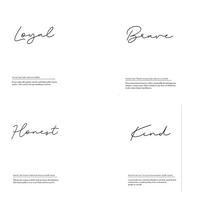 POSTER Set mit 4 Englisch ‚Mein Junge‘ von Wörtern mit Definitionen A3 Rahmenlos - Klar, Papier (29.7/3cm) - Nacnic
