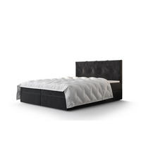 BOXBETT ALTEA 200x200, mit Matratze H3 und Topper, Monolith 97 - Dunkelgrau, Holz/Kunststoff (200/200cm) - Bedante