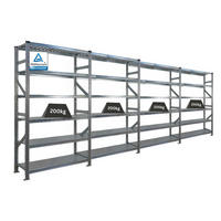 FACHBODENREGAL Proximo Stecksystem 210x480x50cm 6 Ebenen Beidseitig nutzbar Verzinkt - Silberfarben, Metall (480/210/50cm) - PROREGAL