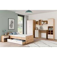 JUGENDZIMMER Trey Set C - 6-teilig - Kaschmir/Eiche Artisan, Holz/Holzwerkstoff (79/188/54cm) - QMM TraumMöbel