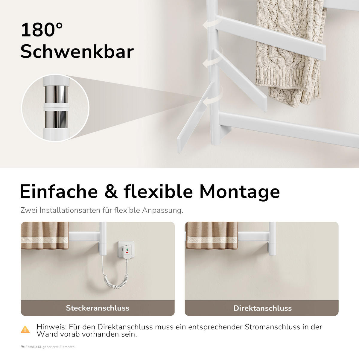 HEIZKÖRPER Elektrisch - Weiß, Metall (58/66/1.8cm) - EMKE