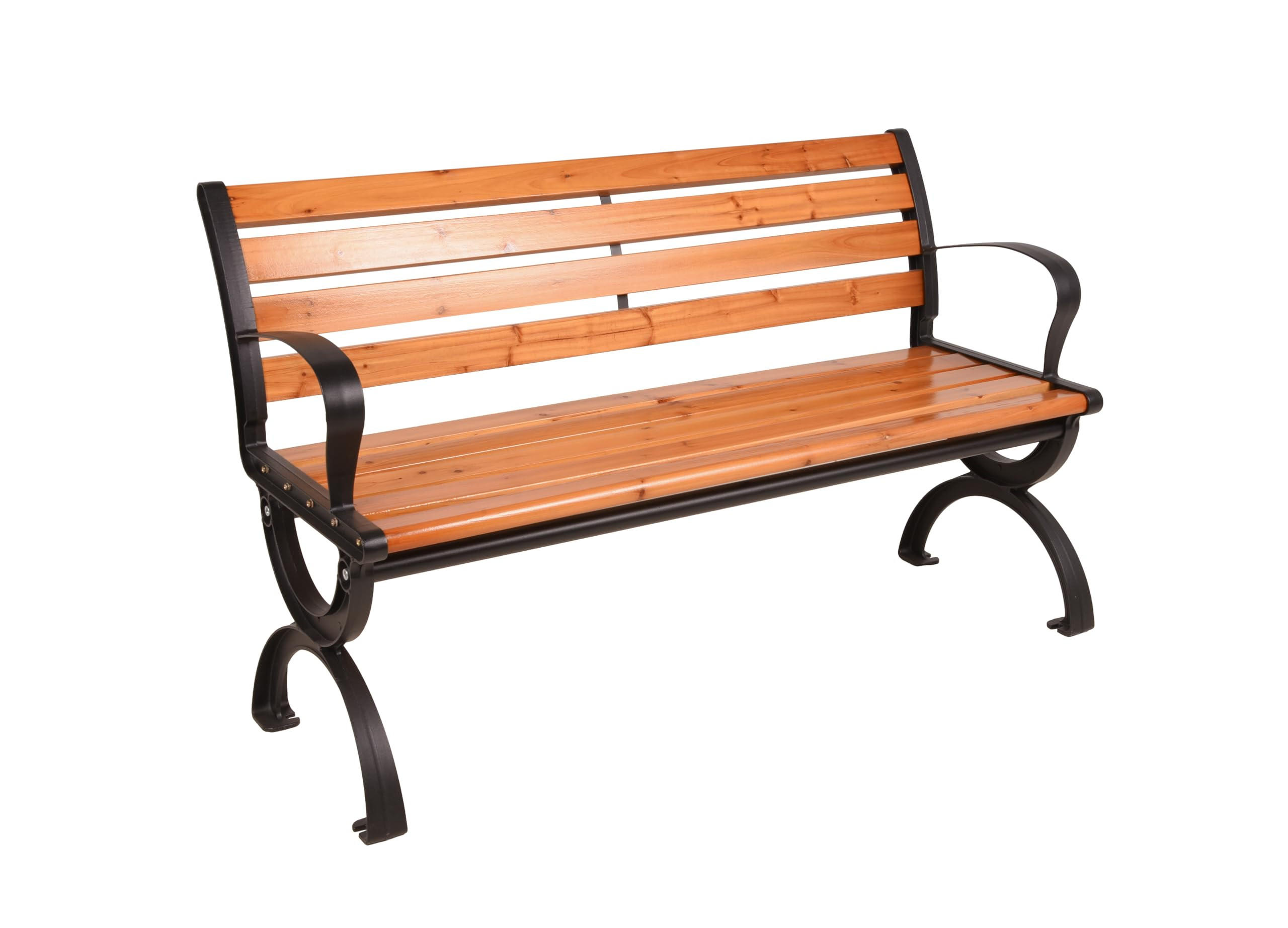 PARKBANK Magne Gartenbank - Braun, Holz (51/72/120cm) - DELUKE