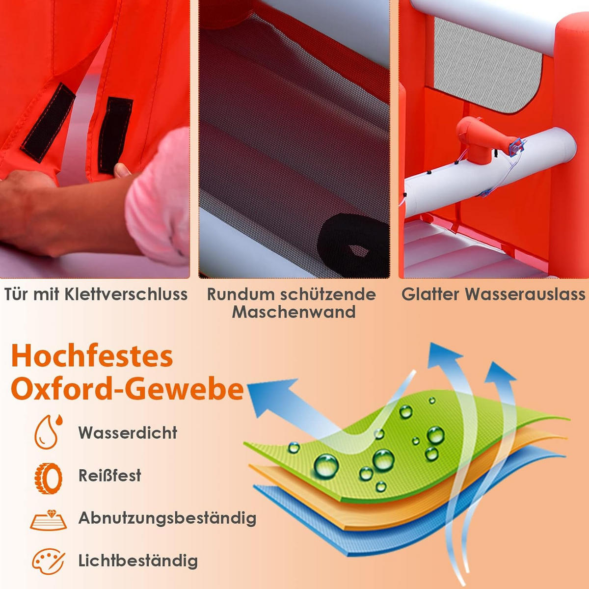 HÜPFBURG 212cm Multicolor - Multicolor, Textil (564/268/212cm) - COSTWAY