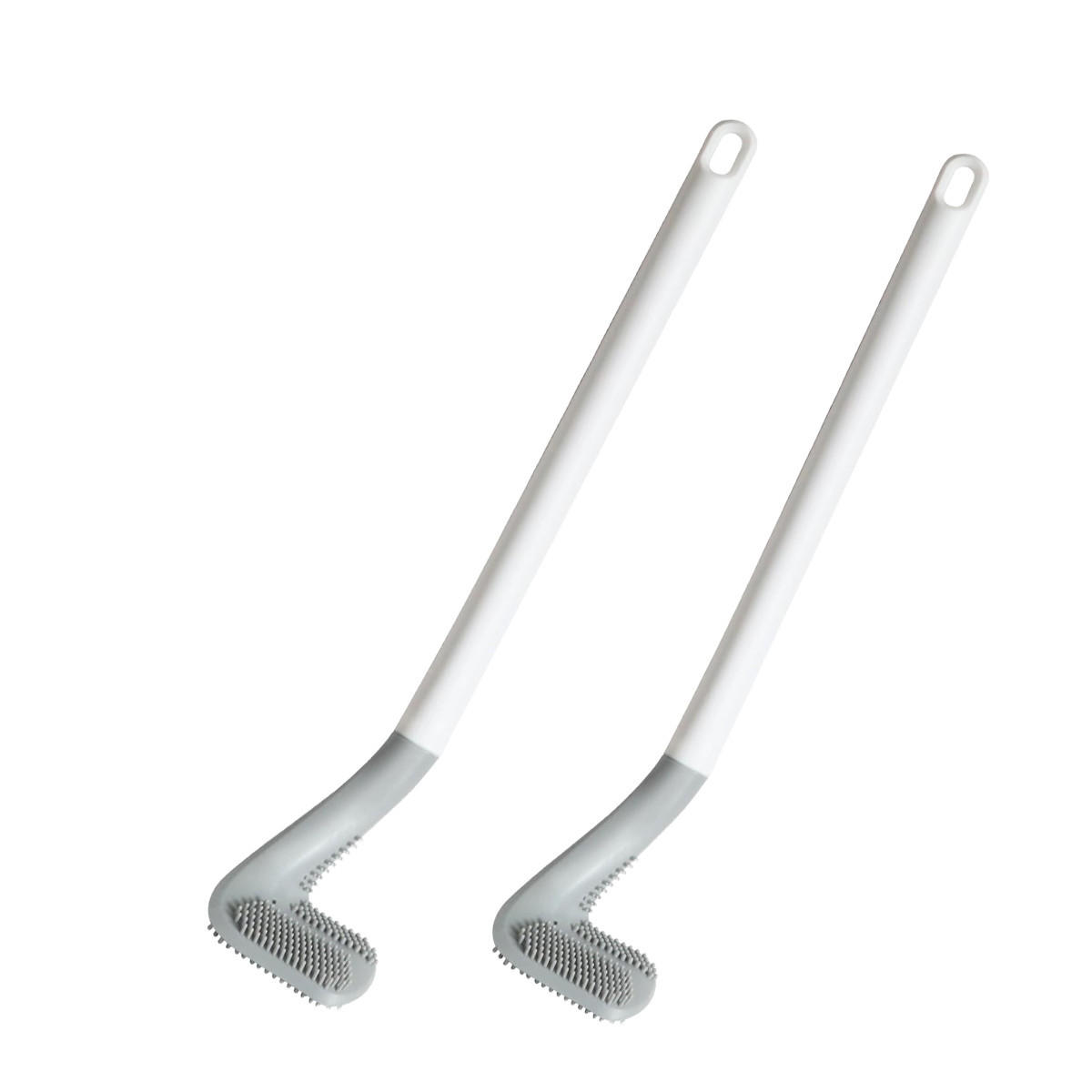 TOILETTENBÜRSTE – (Weiß, 40 cm lang) – 2er-Set - Weiß, Kunststoff (3/40/7cm)