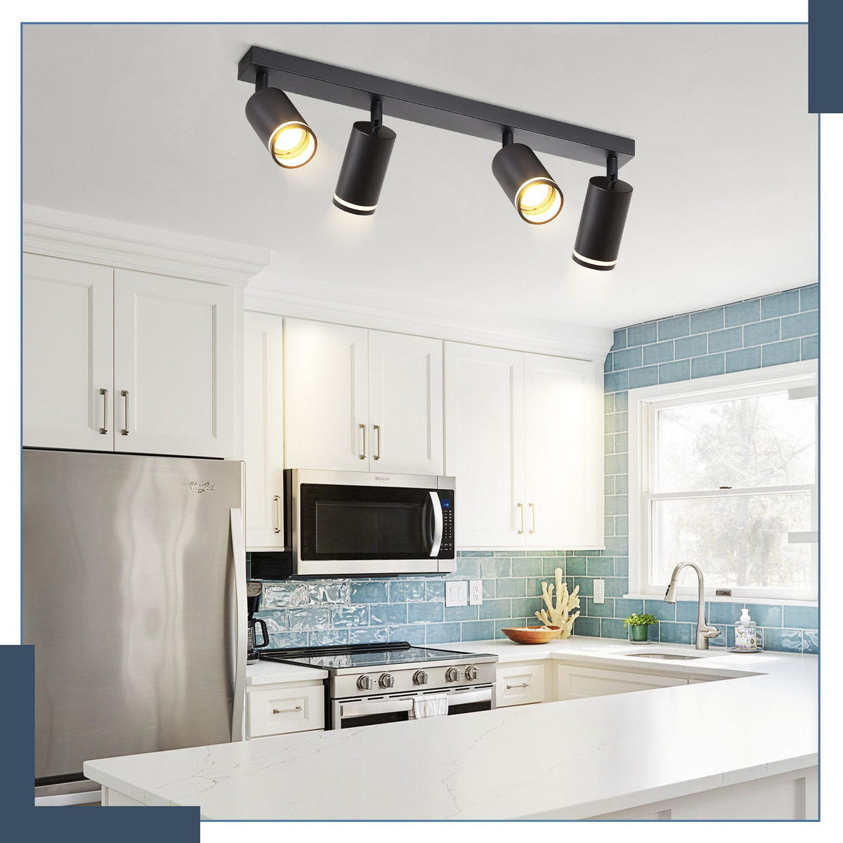 STRAHLER Herne 4-flammig 58/5/17 cm - Schwarz, Metall (58/5/17cm) - Nettlife