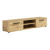TV-SCHRANK Modena 190 cm mit Türen und Regalen in Eiche Artisan - Schwarz/Eiche Artisan, Holzwerkstoff/Kunststoff (190/38/40cm) - Ravio