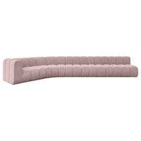 ECKSOFA modulares Sofa Karex-L3 - 490x194x70 cm Rosa - Rosa, Holzwerkstoff/Textil (490/194cm) - ALTDECOR