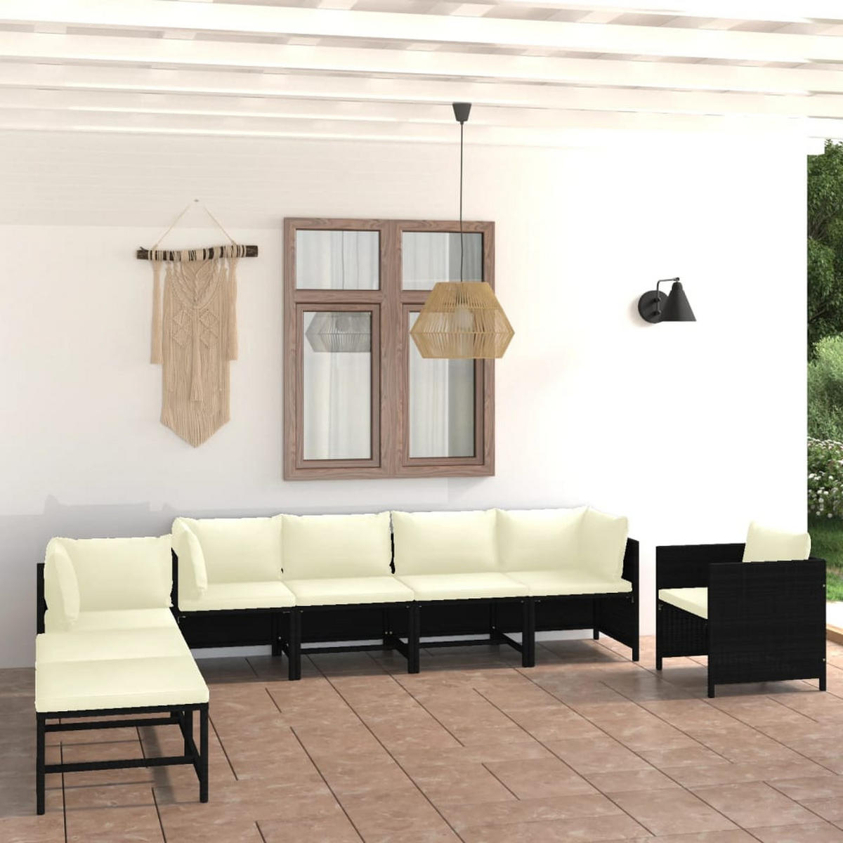 GARTENSET Reiss 8-teilig - Schwarz, Metall - Nettlife