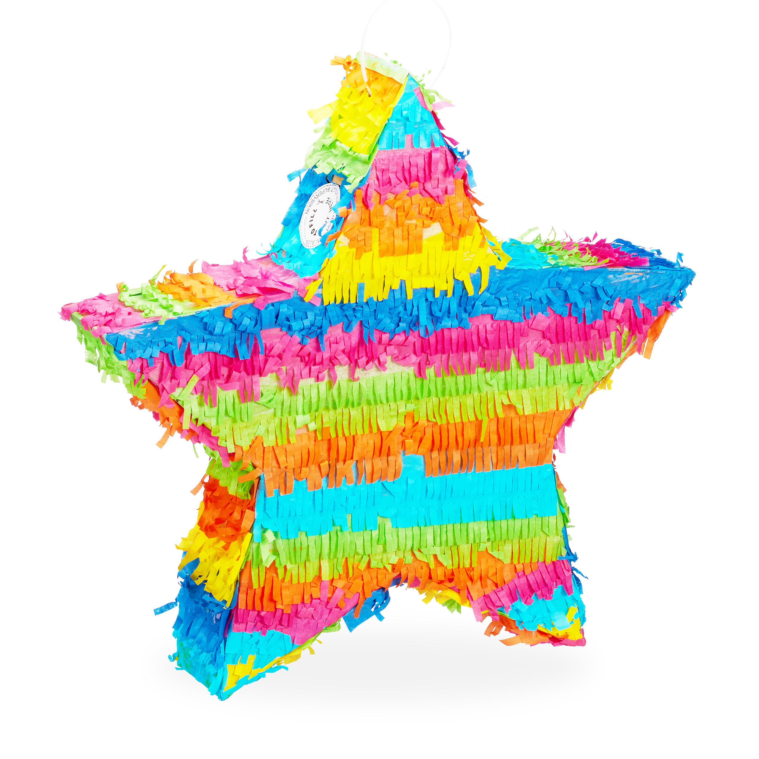 PINATA Stern - Multicolor, Papier/Wellpappe (45.5/43.5/9cm) - Relaxdays
