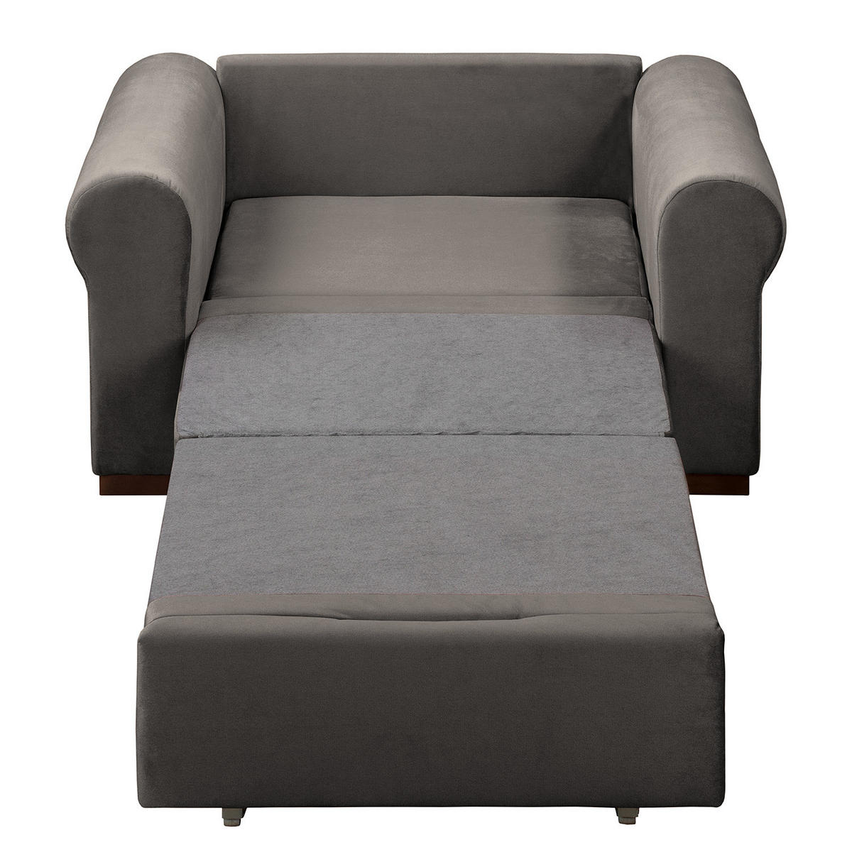 SCHLAFSOFA mit Husse - Buchefarben/Grau, Buchenholz/Textil (125/90/90cm) - home24