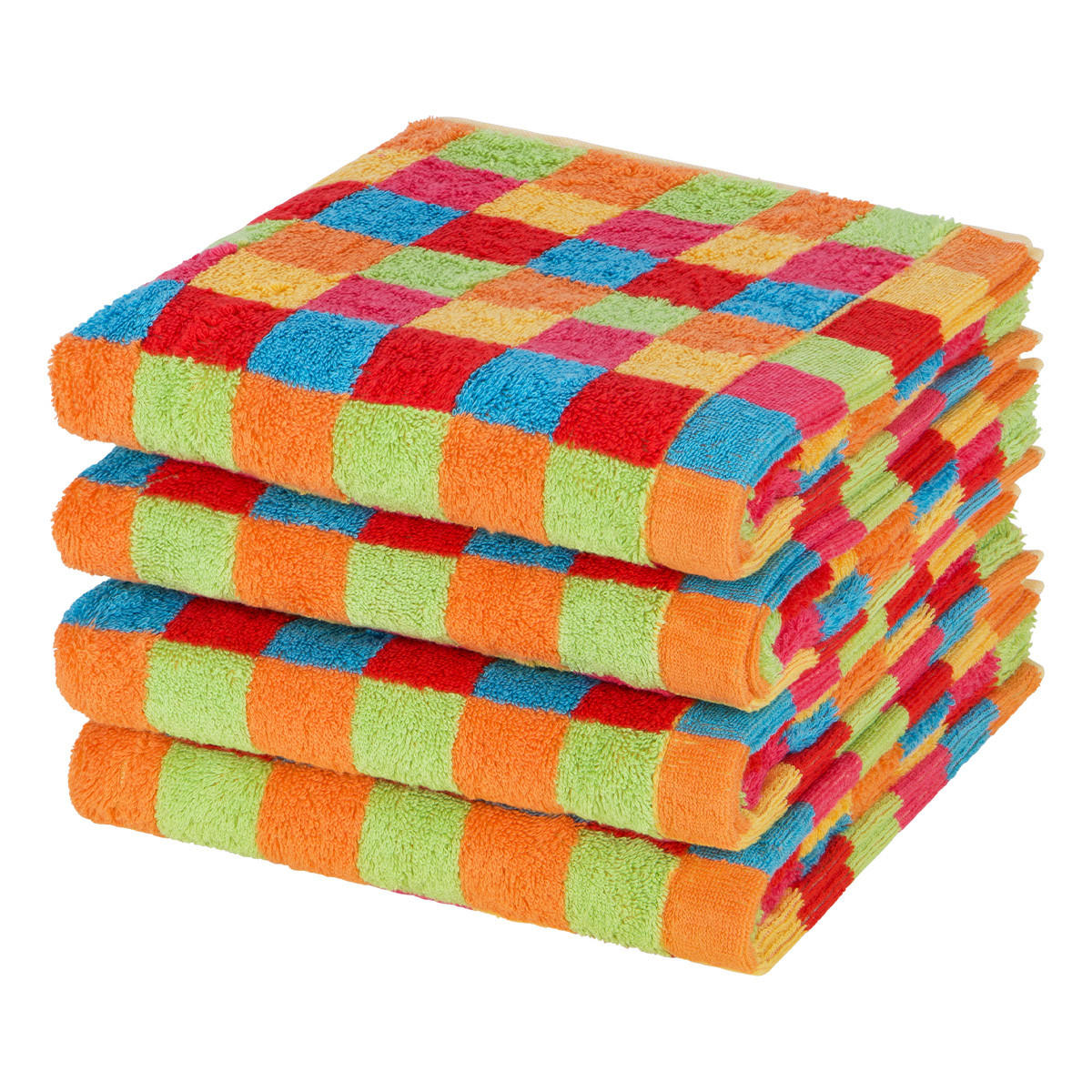 HANDTUCH Lifestyle 4er-Set - Multicolor/Orange, Textil (50/100cm) - Cawoe