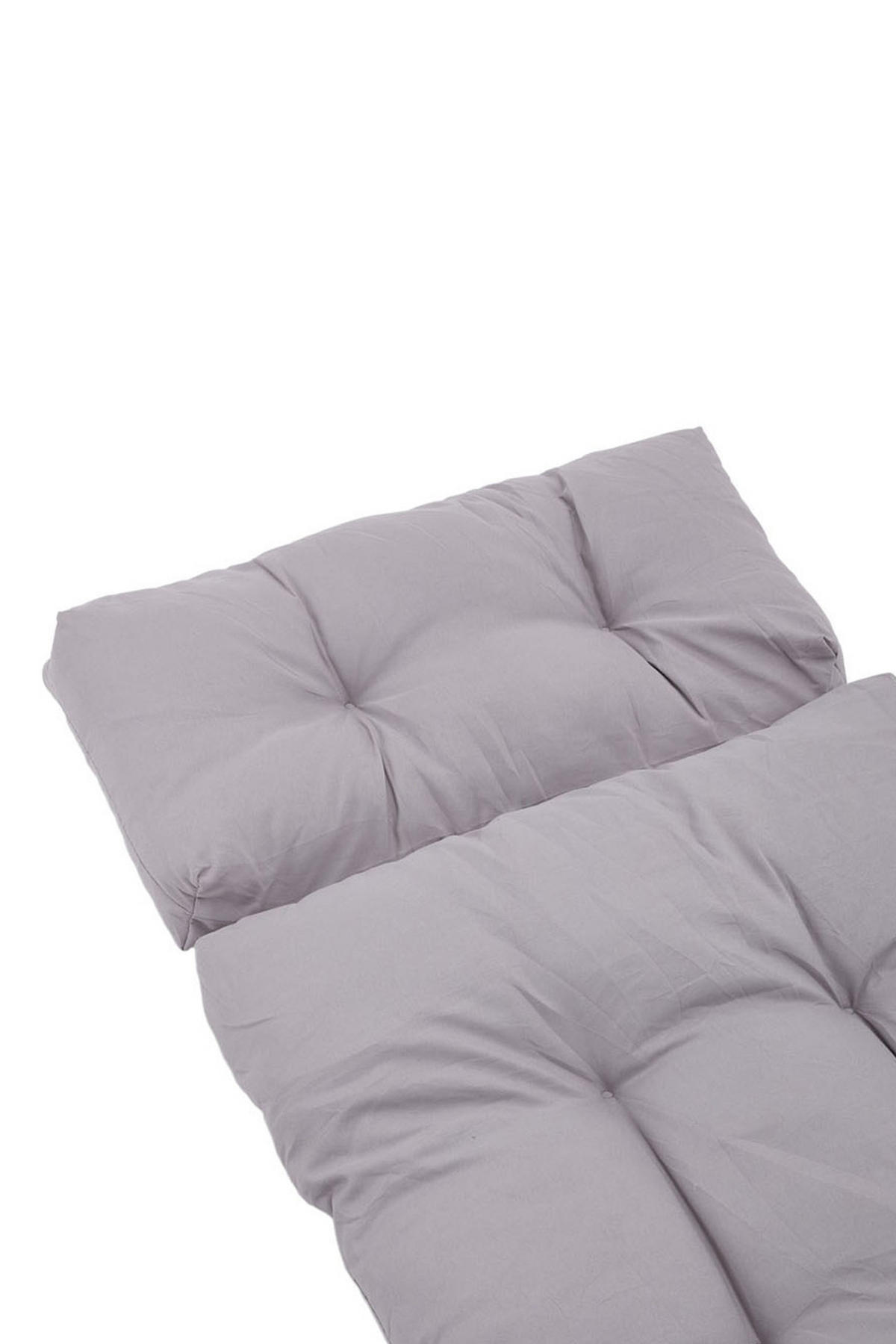 LIEGEKISSEN aus Polyester in Grau Gepolstertes für den Außenbereich 180 cm B x 55 cm - Grau, Textil (55/71/180cm) - Livingandhome