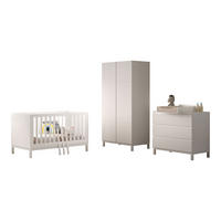 BABYZIMMER SET Keely Kiefer weiß Baby-/Juniorbett Kommode Schrank - Weiß, Holz (58/196/99cm) - 58aufmkessel