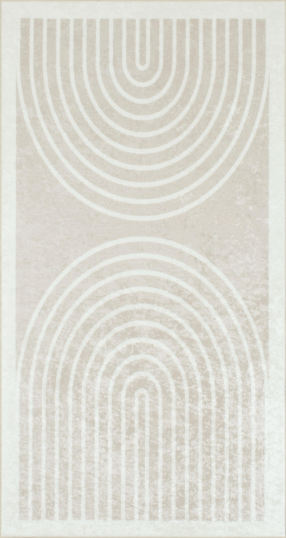 TEPPICH mit Bogenmuster in Beige Grege 80x150 cm - Beige, Textil (80/150cm) - Nazar Rugs