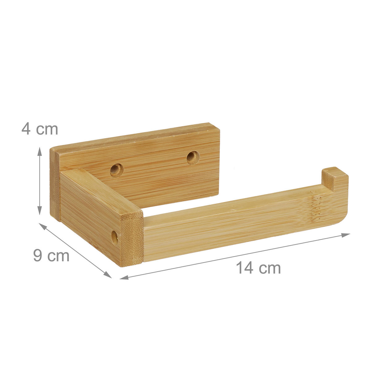 TOILETTENPAPIERHALTER - Hellbraun, Holz (14/4/9cm) - Relaxdays